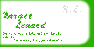 margit lenard business card